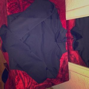 A Long sleeve crop top navy blue turtleneck